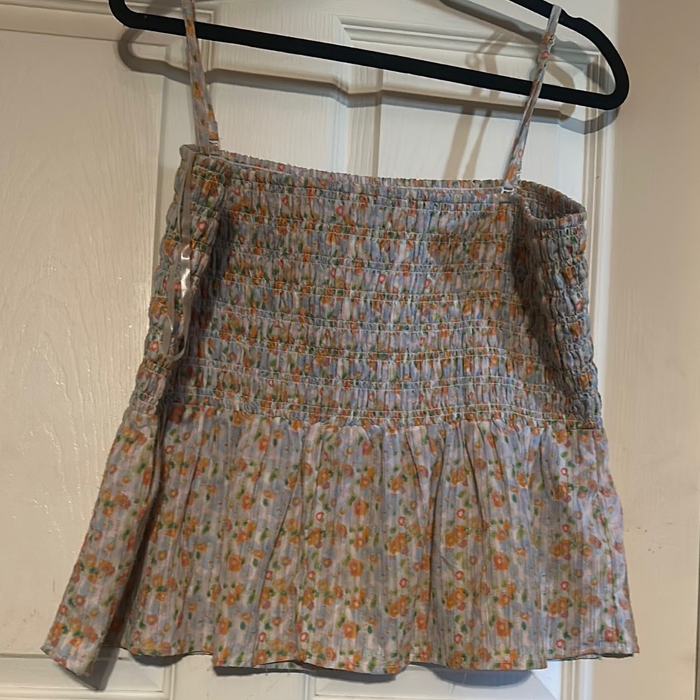 Floral Smocked Tank Top